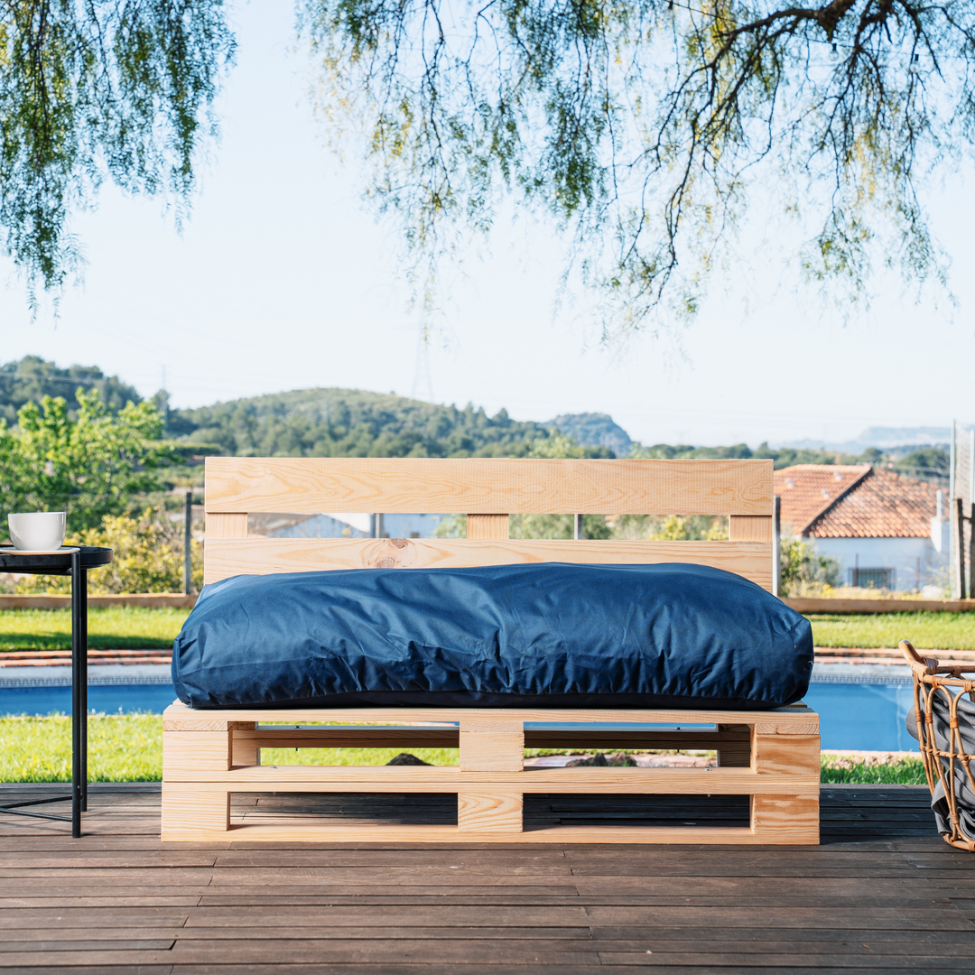 Almofada Pallet com Capa Impermeável - Assento 120x80 Cm