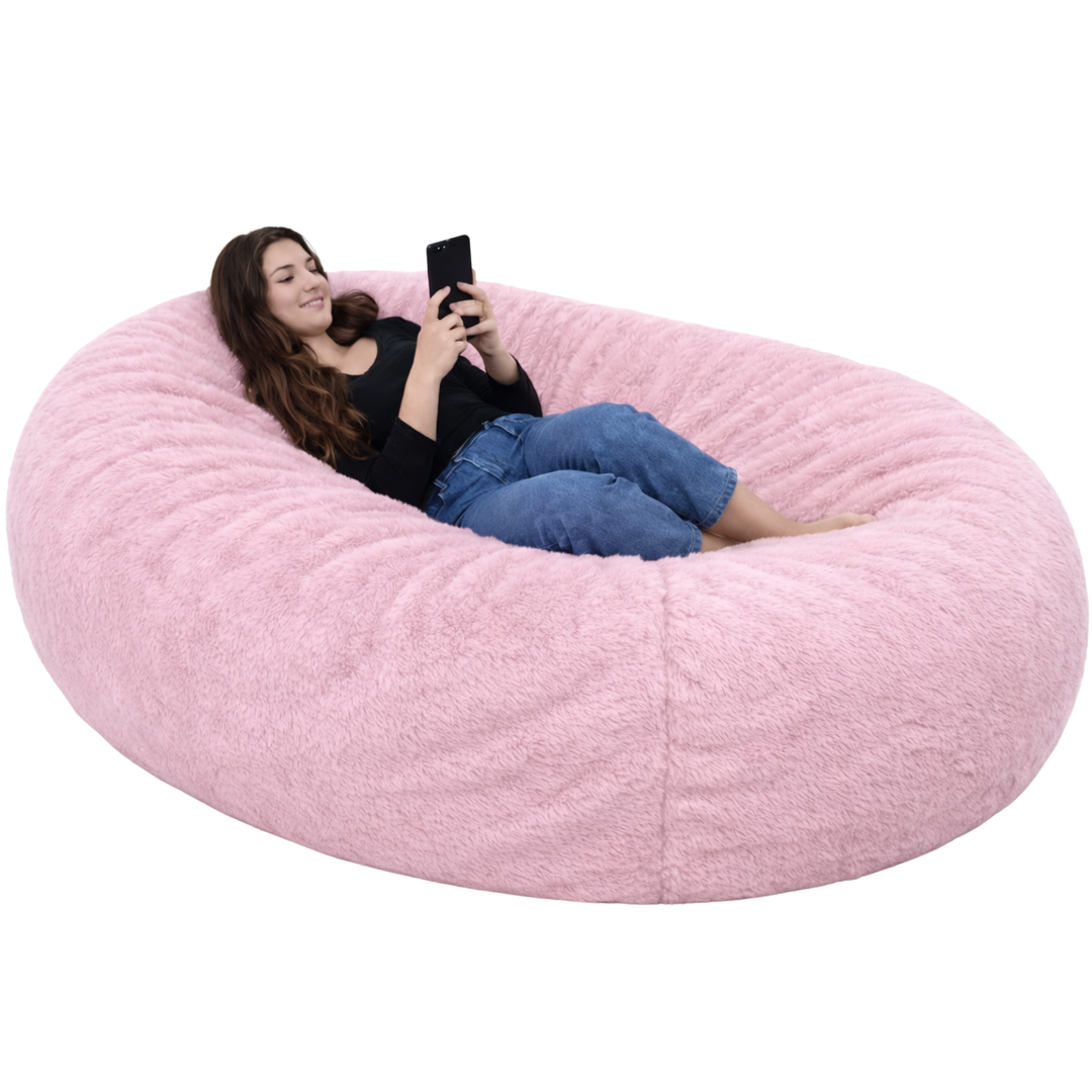 Puf Longo Gigante com capa removível - Pelo - 160 cm