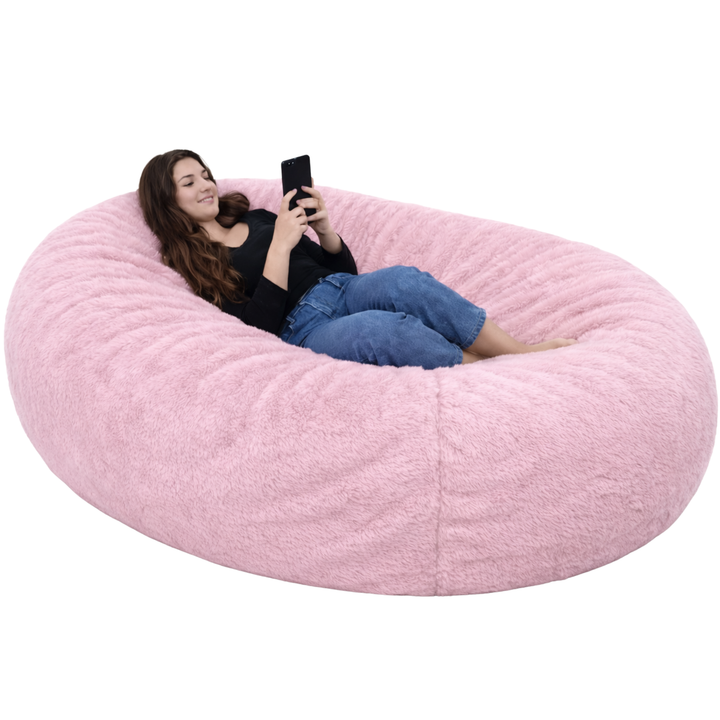 Puf Longo Gigante com capa removível - Pelo - 160 cm