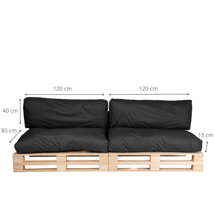 Almofadas de Palete Impermeáveis com Capa Removível - LOTE X2