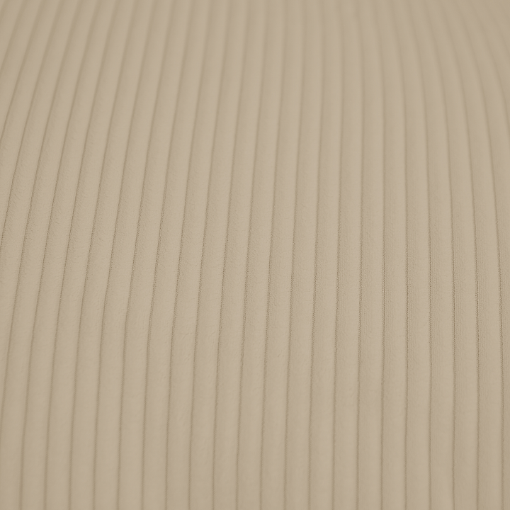 Tissu velours côtelé du pouf, texture rayée en relief, gros plan