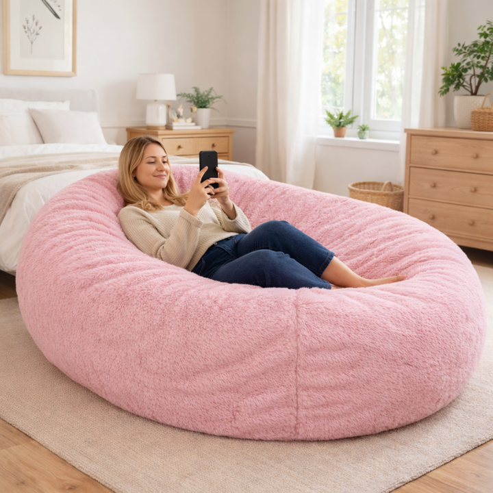 Puf Longo Gigante com capa removível - Pelo - 160 cm