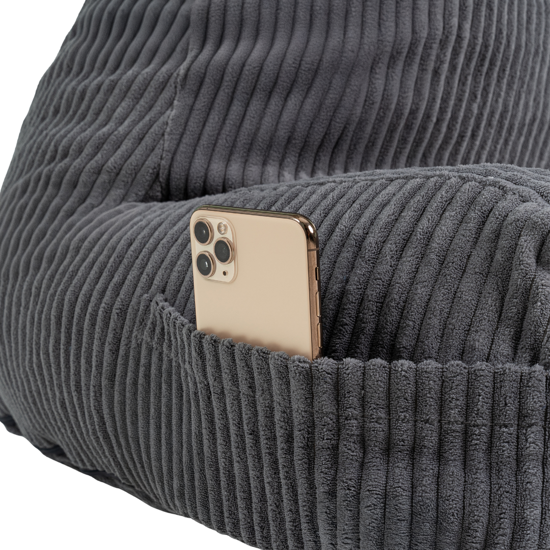 Almofada De Leitura Com Capa Removível Em Veludo Cotelado