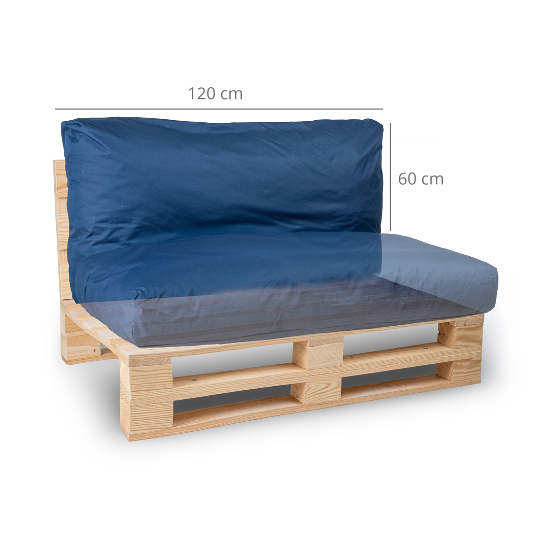 Almofada Palet Impermeável com Capa Removível - 120x60 Cm