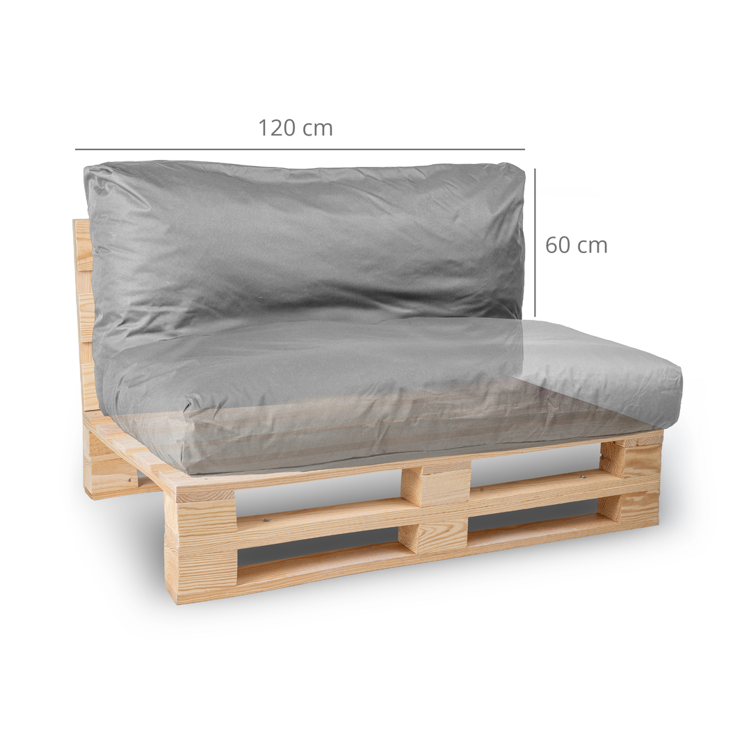 Almofada Palet Impermeável com Capa Removível - 120x60 Cm