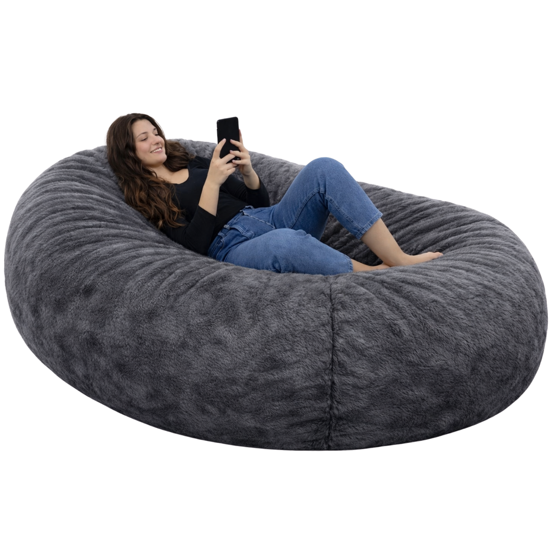 Puf Longo Gigante com capa removível - Pelo - 160 cm