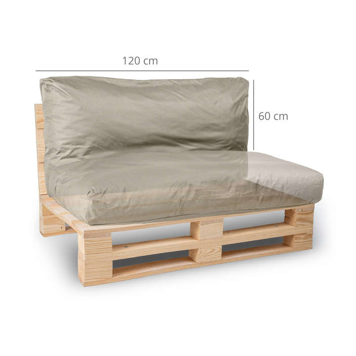 Almofada Palet Impermeável com Capa Removível - 120x60 Cm