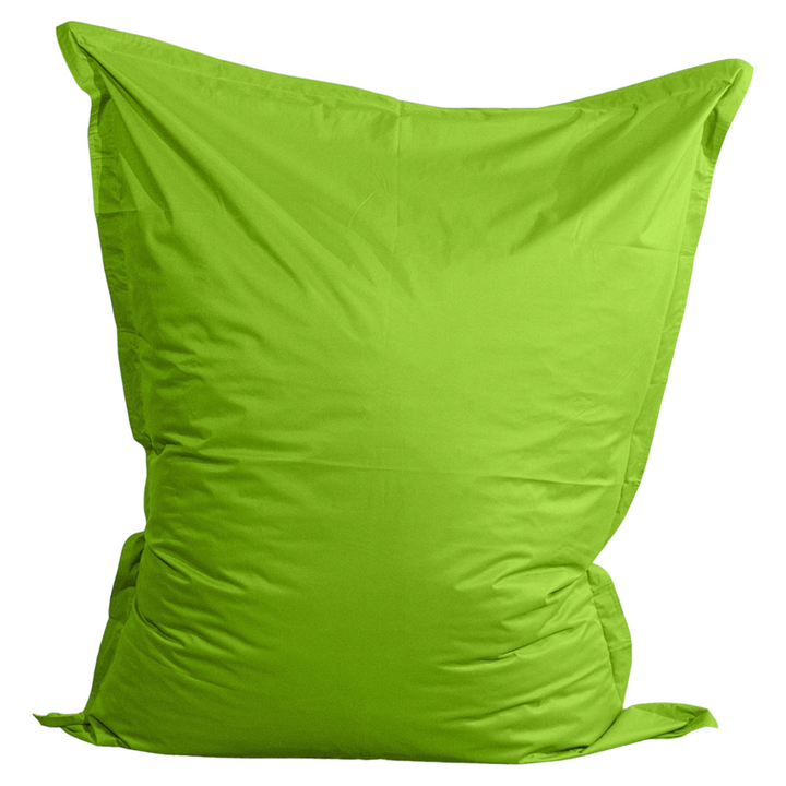 Pouf extérieur géant 140x180 cm imperméable et déhoussable, présenté de face sur fond blanc.