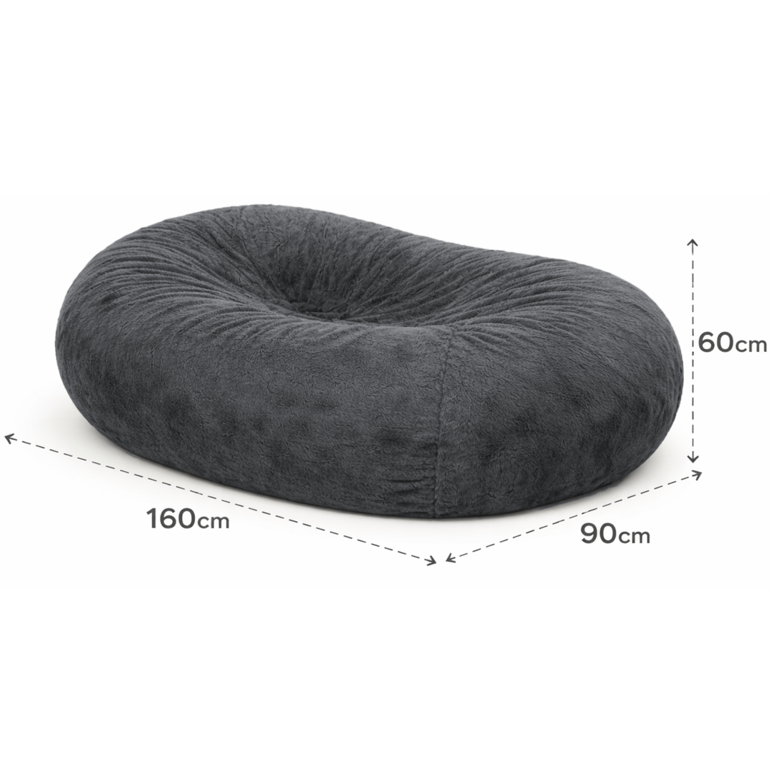 Puf Longo Gigante com capa removível - Pelo - 160 cm