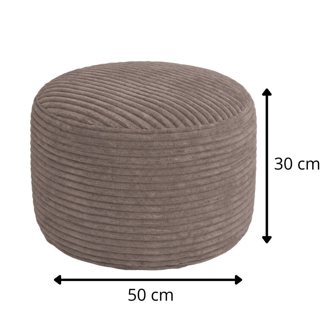 Repousapé com Capa Removível em Veludo Cotelê - 50 X 30 Cm