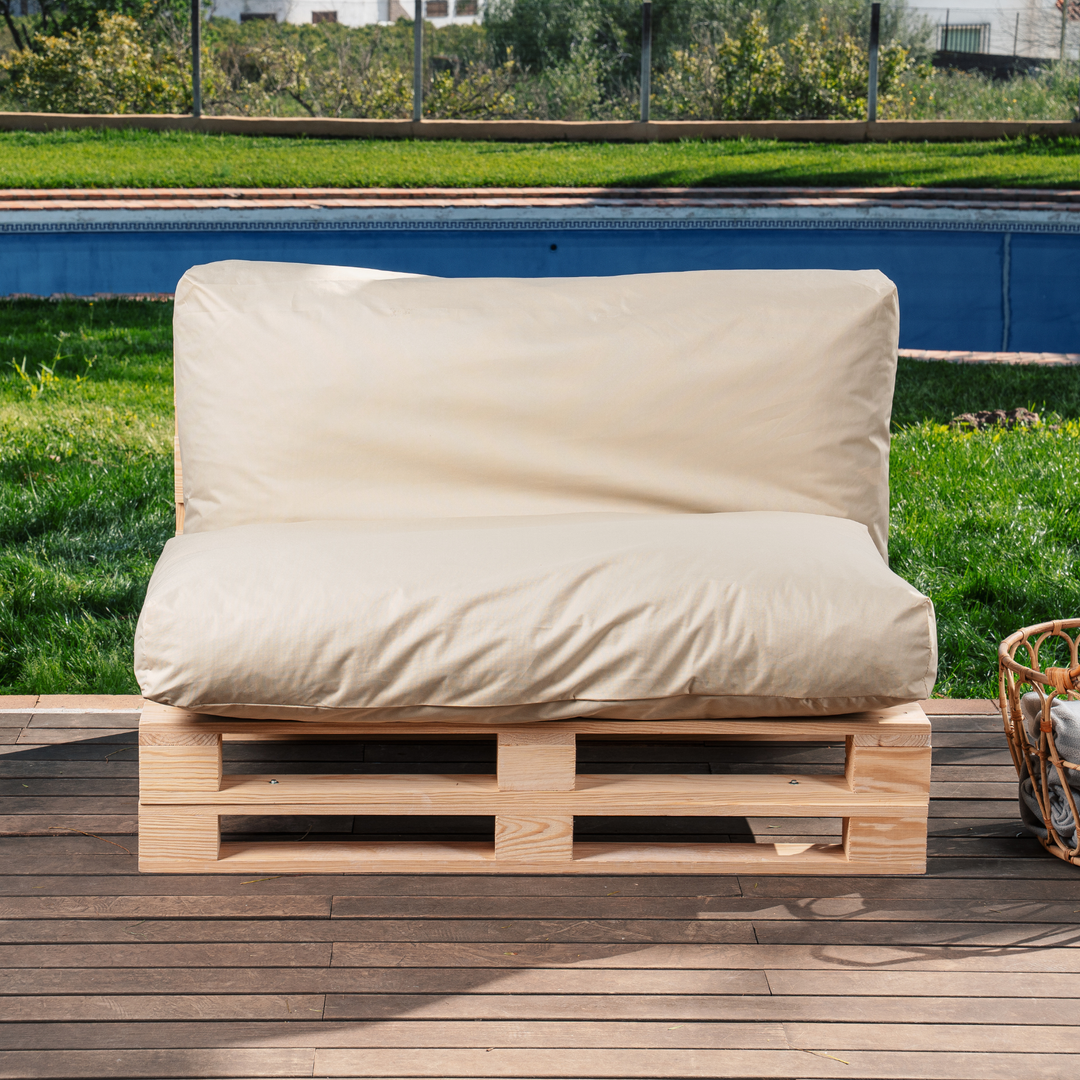 Almofada Palet Impermeável com Capa Removível - 120x60 Cm