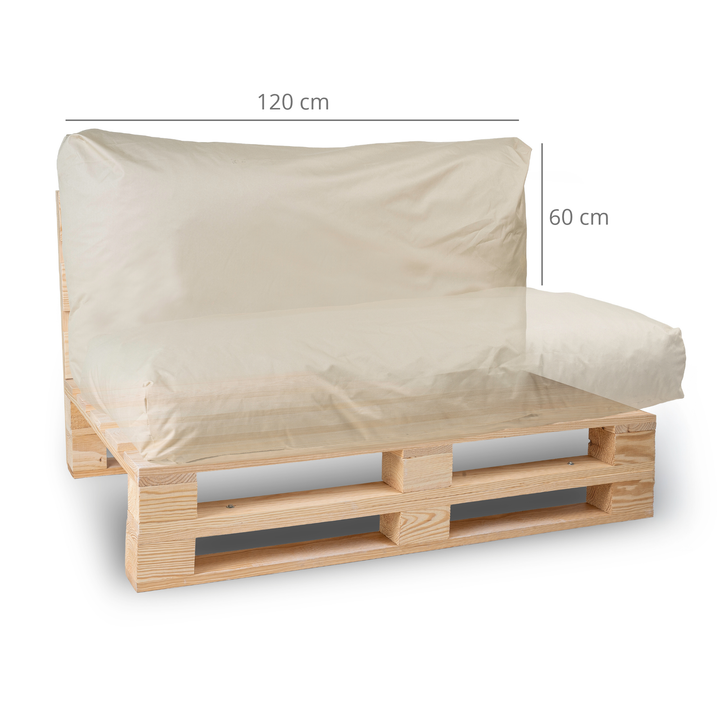Almofada Palet Impermeável com Capa Removível - 120x60 Cm