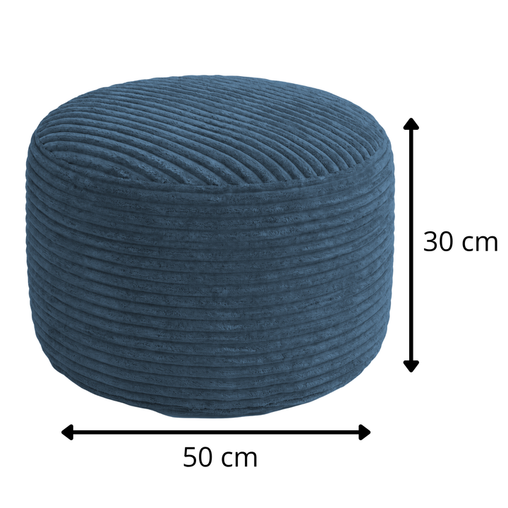 Repousapé com Capa Removível em Veludo Cotelê - 50 X 30 Cm