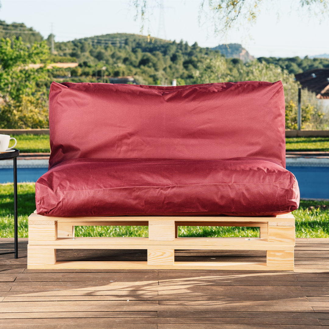 Almofada Palet Impermeável com Capa Removível - 120x60 Cm