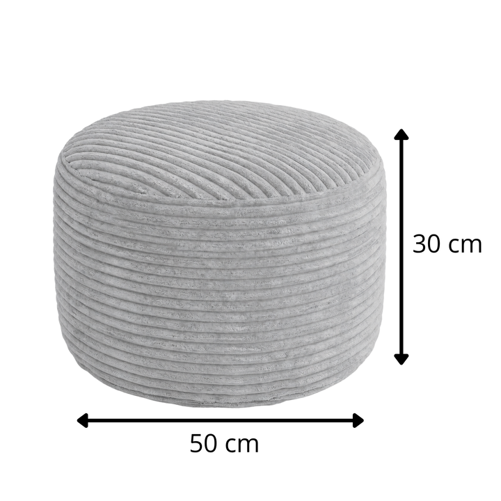 Repousapé com Capa Removível em Veludo Cotelê - 50 X 30 Cm