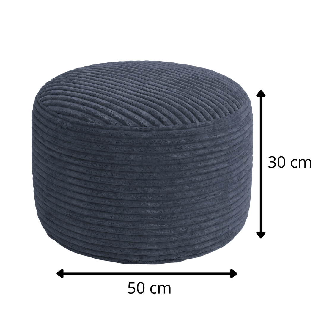 Repousapé com Capa Removível em Veludo Cotelê - 50 X 30 Cm