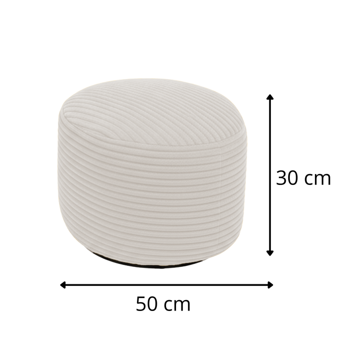 Repousapé com Capa Removível em Veludo Cotelê - 50 X 30 Cm