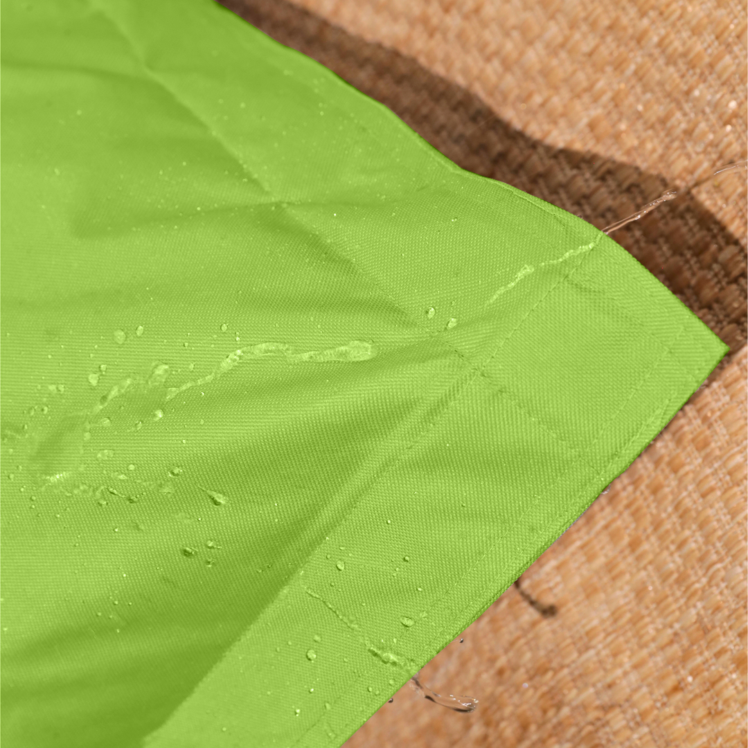 Détail du tissu imperméable du pouf extérieur 140x180 cm.