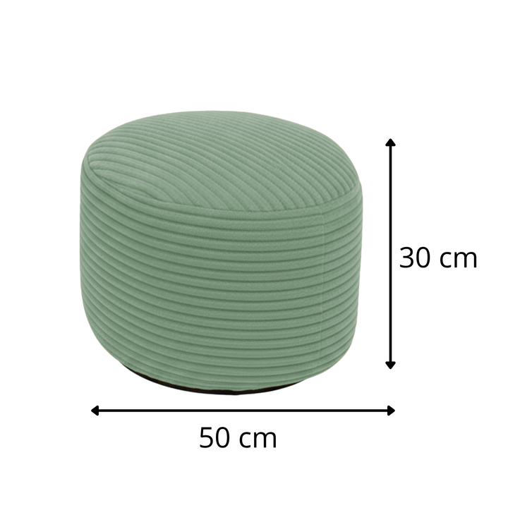 Repousapé com Capa Removível em Veludo Cotelê - 50 X 30 Cm