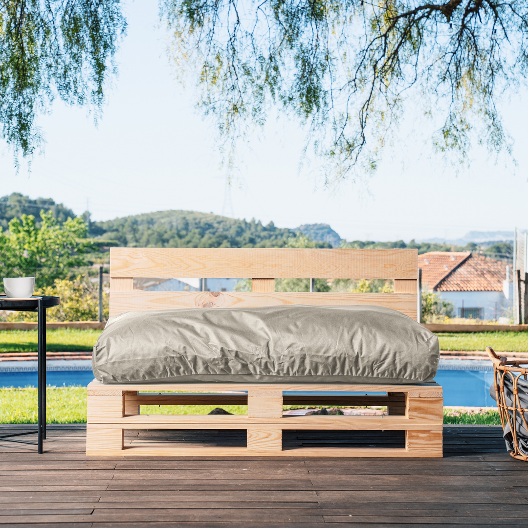 Almofada Pallet com Capa Impermeável - Assento 120x80 Cm