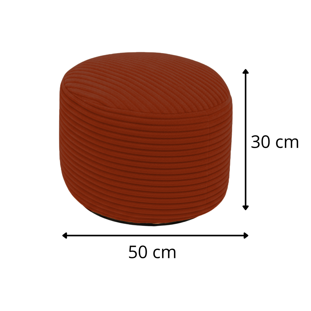 Repousapé com Capa Removível em Veludo Cotelê - 50 X 30 Cm