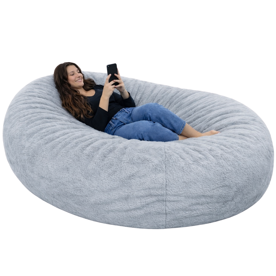 Puf Longo Gigante com capa removível - Pelo - 160 cm