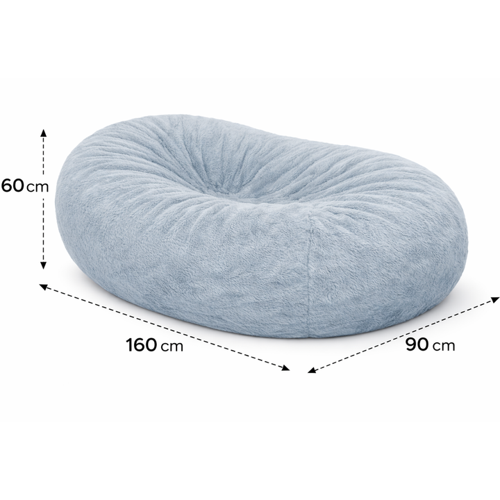 Puf Longo Gigante com capa removível - Pelo - 160 cm