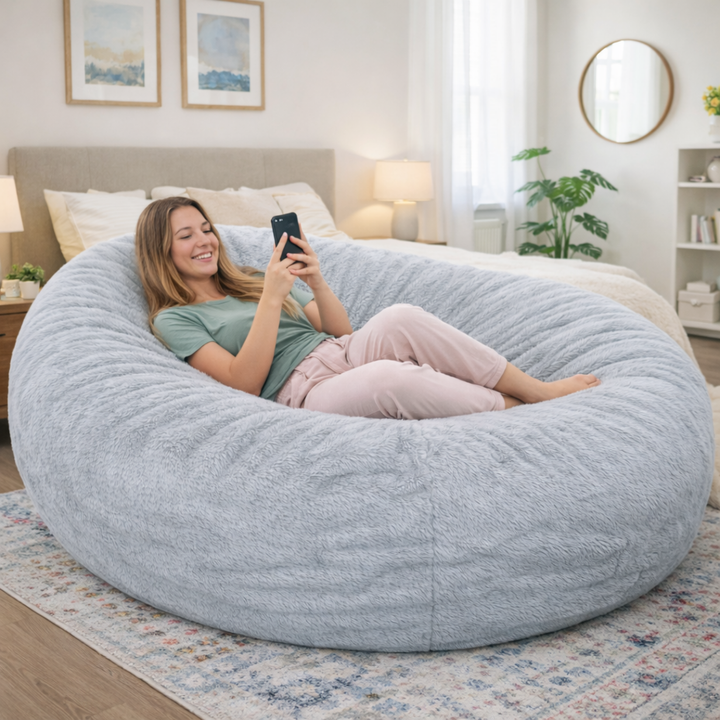 Puf Longo Gigante com capa removível - Pelo - 160 cm