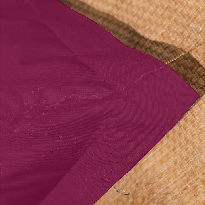 Détail du tissu imperméable du pouf extérieur 140x180 cm.