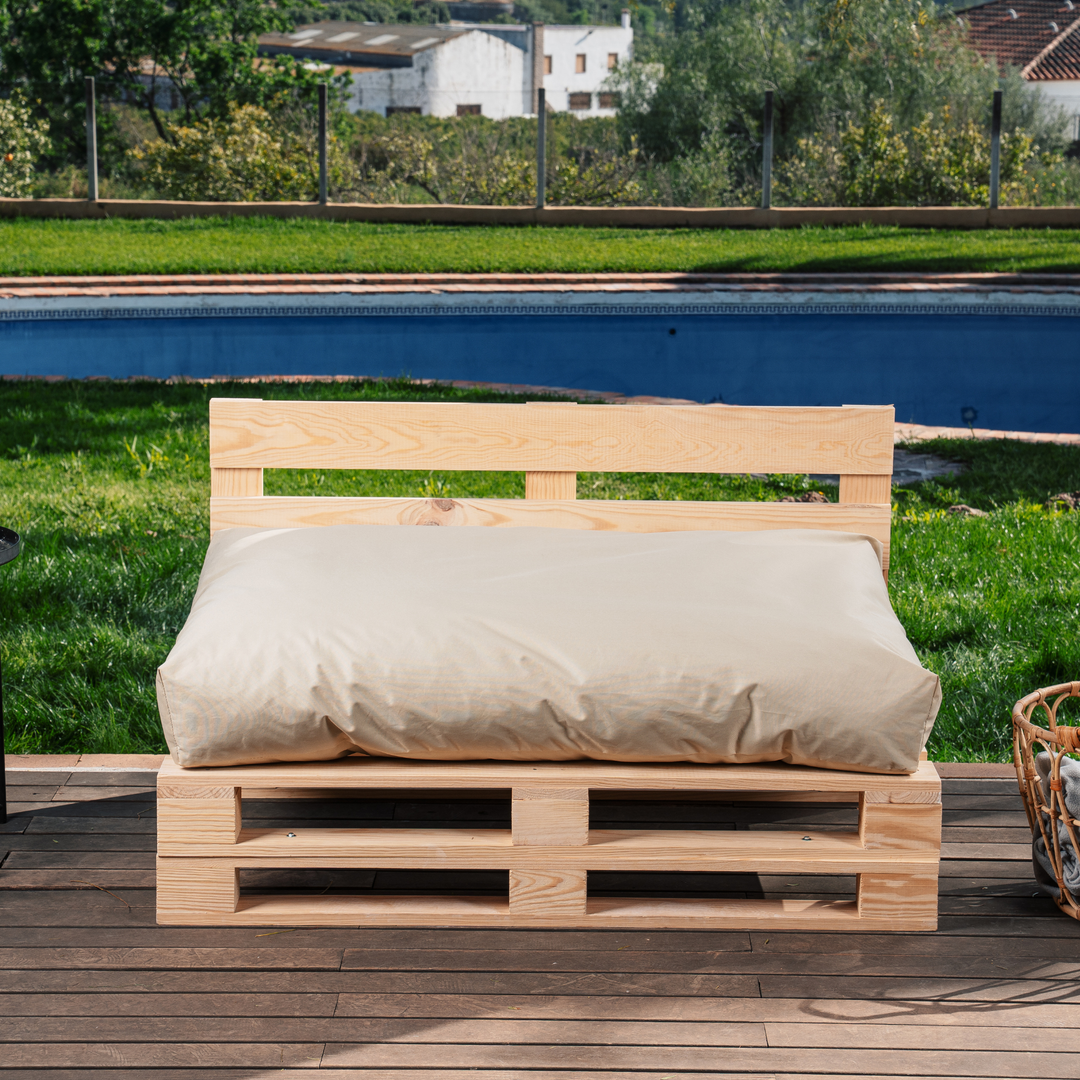 Almofada Pallet com Capa Impermeável - Assento 120x80 Cm