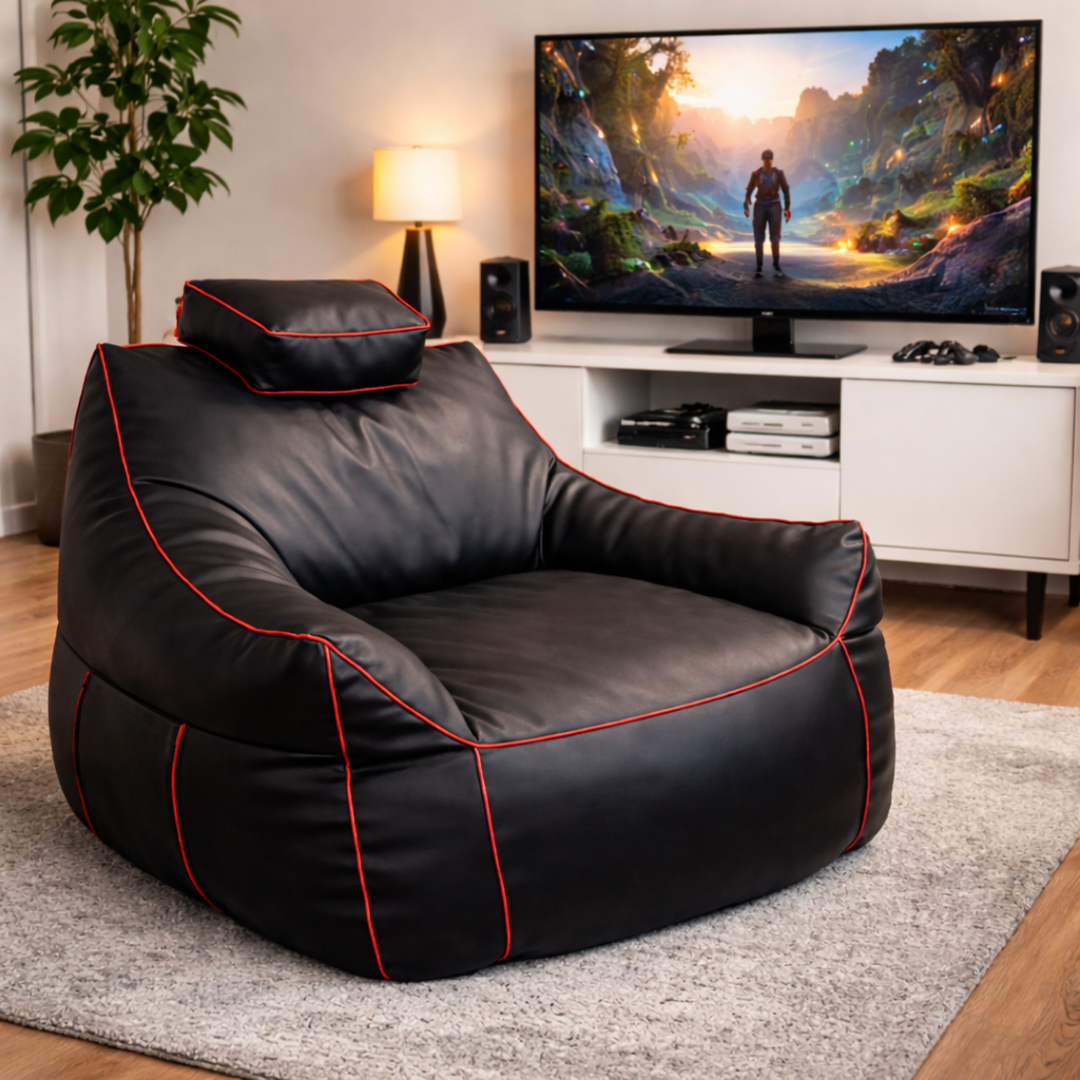 Puf gaming em pele sintética - 100x110 cm