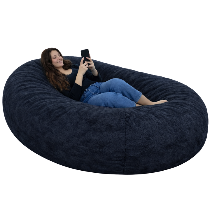 Puf Longo Gigante com capa removível - Pelo - 160 cm