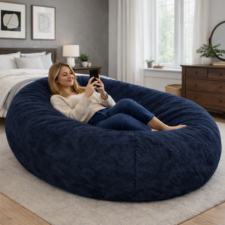 Puf Longo Gigante com capa removível - Pelo - 160 cm