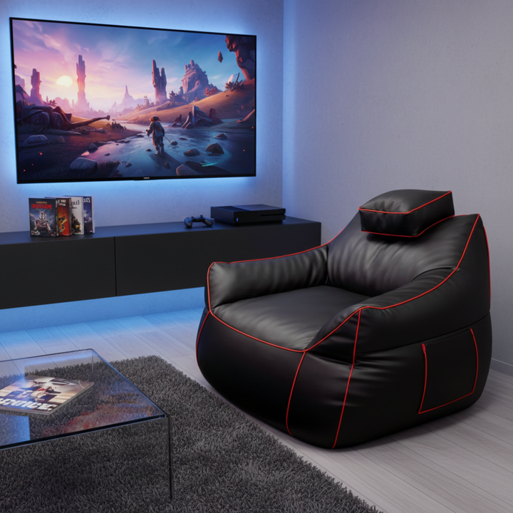Puf gaming em pele sintética - 100x110 cm