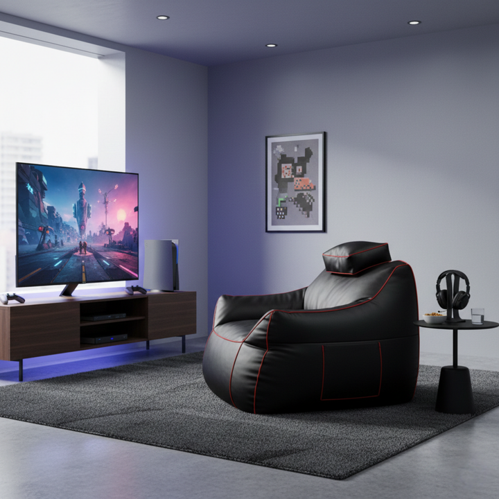 Puf gaming em pele sintética - 100x110 cm