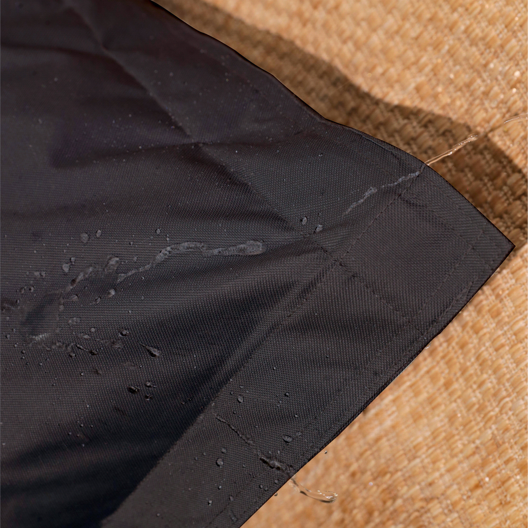Détail du tissu imperméable du pouf extérieur 140x180 cm.