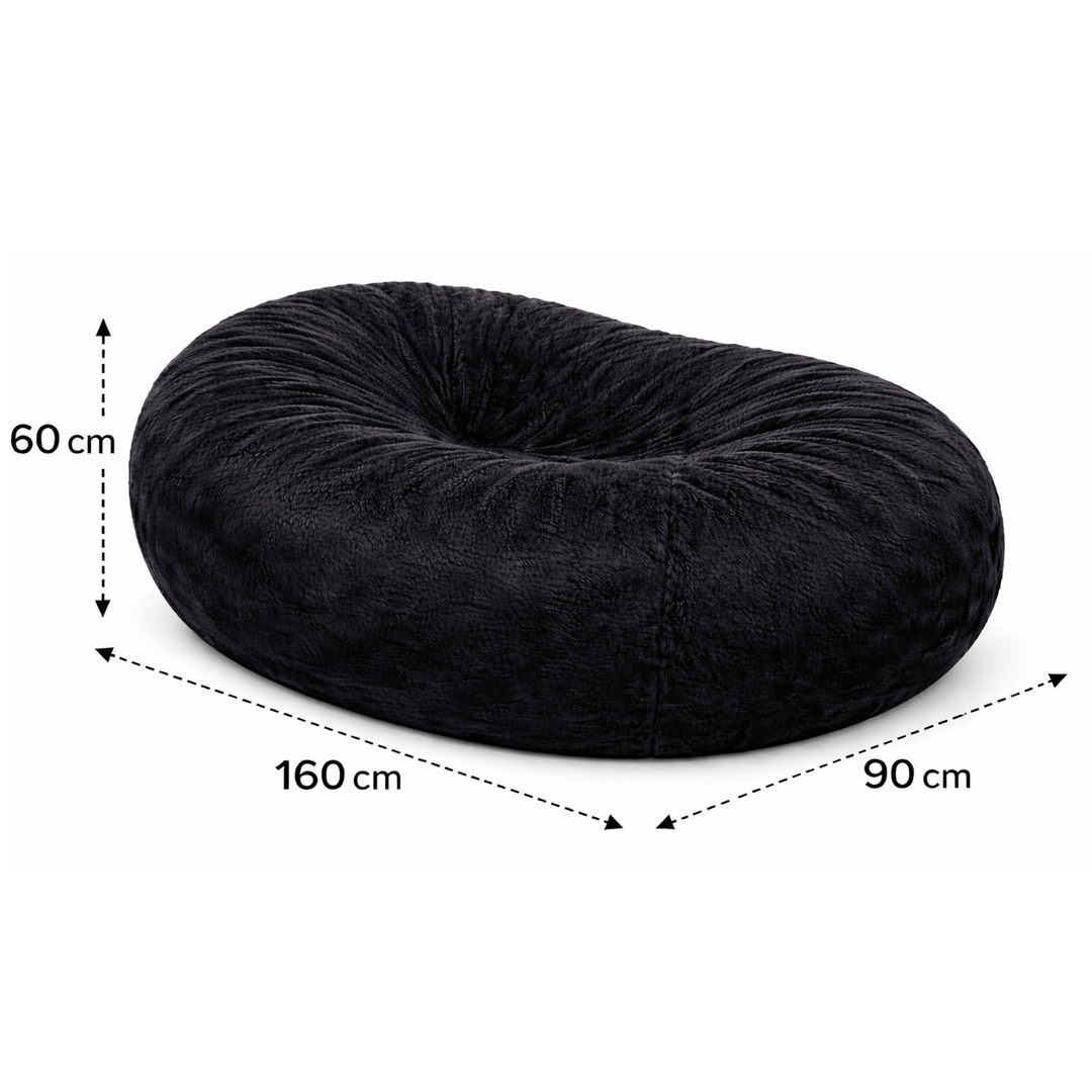 Puf Longo Gigante com capa removível - Pelo - 160 cm