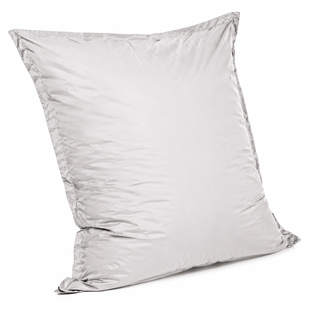Pouf extérieur géant 140x180 cm imperméable et déhoussable, présenté de face sur fond blanc.