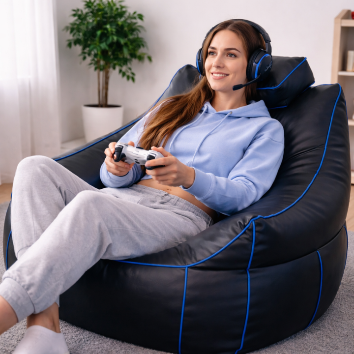 Puf gaming em pele sintética - 100x110 cm