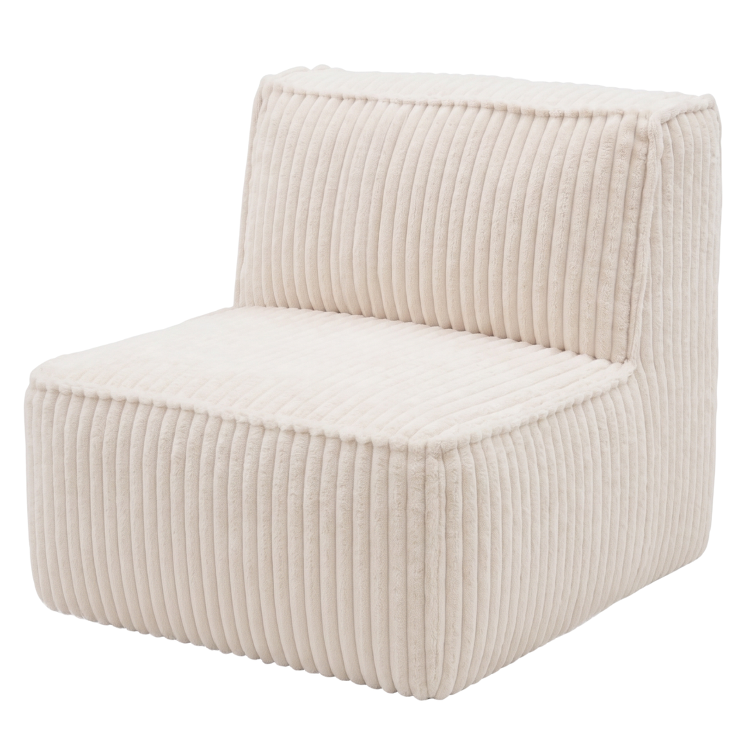Módulo central com capa removível - Para sofá modular - Veludo canelado - 90x82 cm