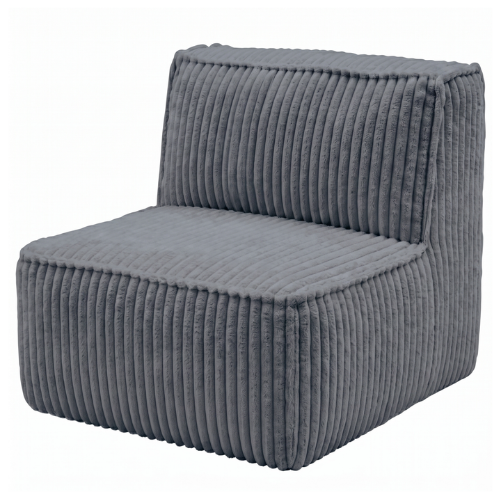 Módulo central com capa removível - Para sofá modular - Veludo canelado - 90x82 cm
