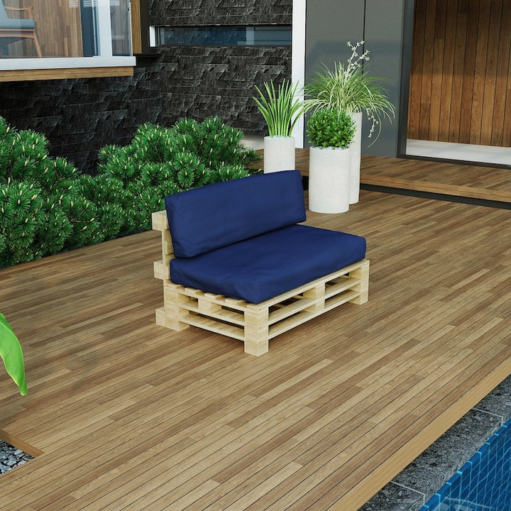 Capa de Almofada Pallet com Revestimento Removível - Encosto 120 X 40 Cm