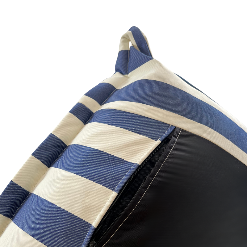 Capa para Puff de Exterior às Riscas - 85 X 85 X 75 Cm