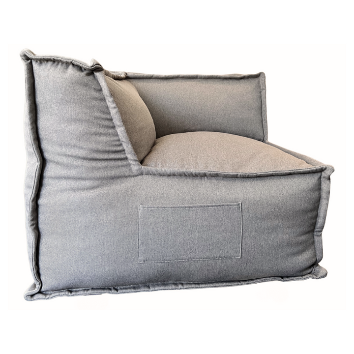 Módulo de Canto Reversível para Sofá Modular - Efeito Linho - 90x90 cm
