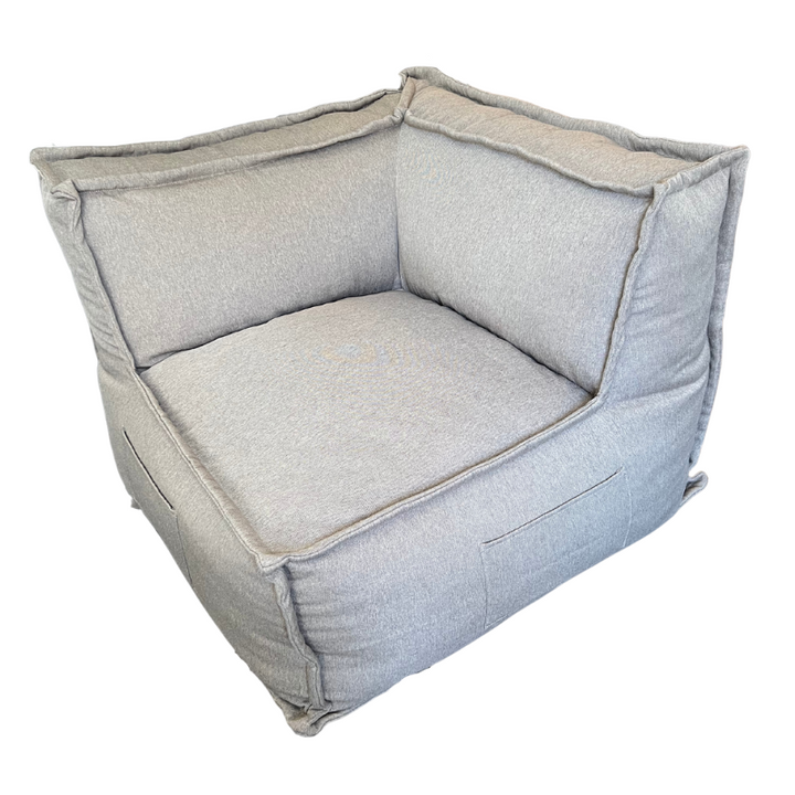 Módulo de Canto Reversível para Sofá Modular - Efeito Linho - 90x90 cm