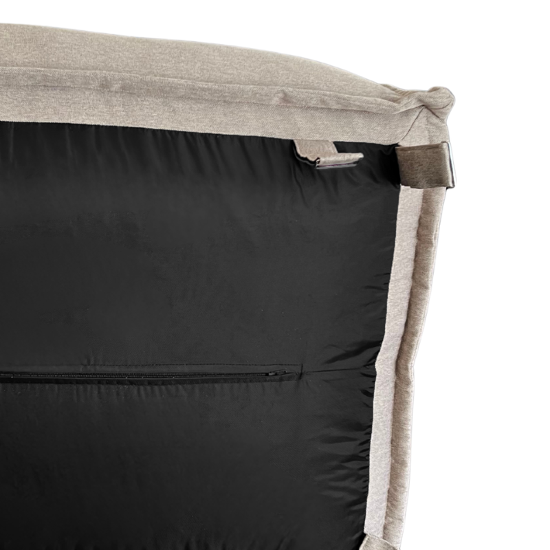Puf Méridiana para Sofá Modular - Efeito Linho - 80x60x38 cm