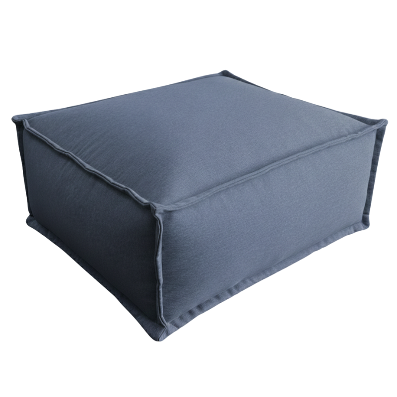 Puf Méridiana para Sofá Modular - Efeito Linho - 80x60x38 cm