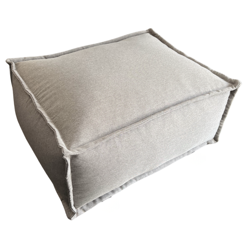 Puf Méridiana para Sofá Modular - Efeito Linho - 80x60x38 cm
